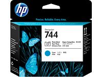 HP 744, Печатающая головка HP DesignJet, Черная для фотопечати/Голубая
